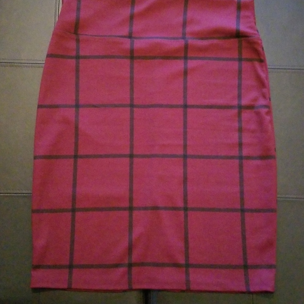 Plaid stretch skirt size XL